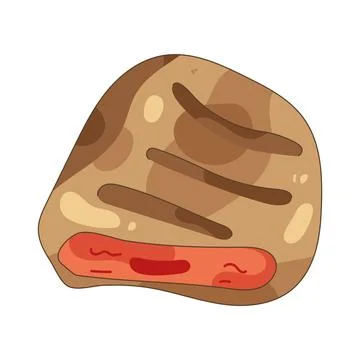 Grilled steak Stock Illustration