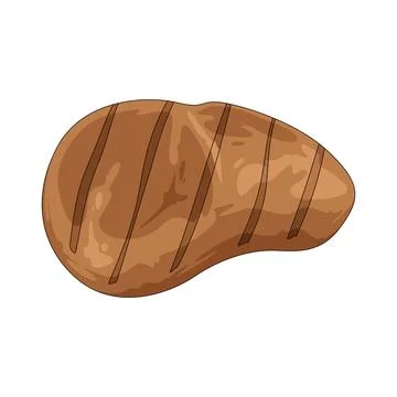 Grilled steak illustration Stock Illustration