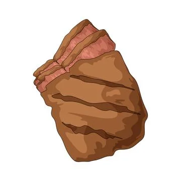 Grilled steak illustration Stock Illustration