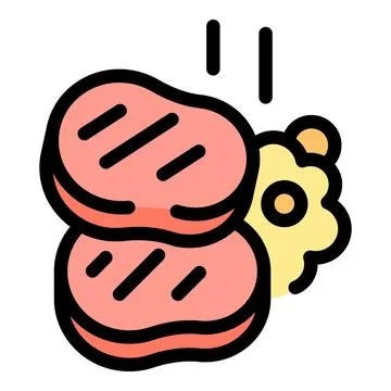 Grilled steak with mashed potatoes being served on white background 库存插图