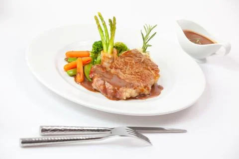 Grilled steak Stock Photos