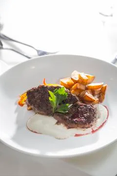 Grilled steak Stock Photos