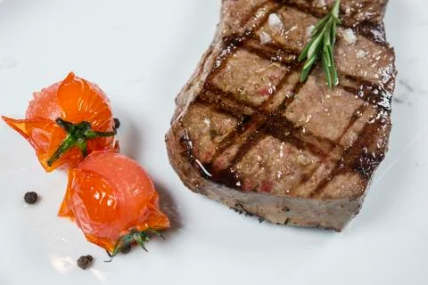 Grilled steak Stock Photos