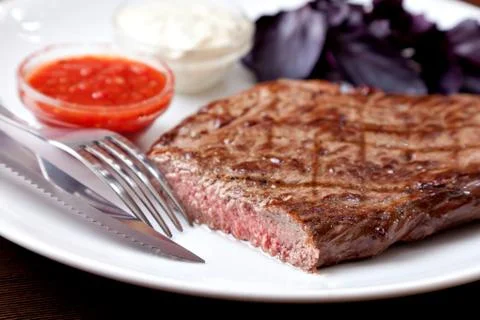 Grilled Steak Stock Photos