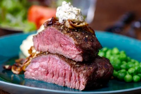 Grilled steak Stock Photos