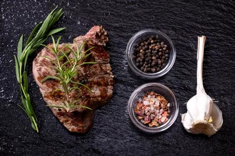 Grilled steak Stock Photos