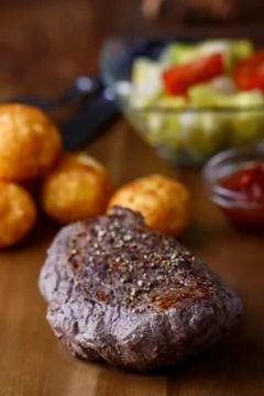 Grilled steak Stock Photos