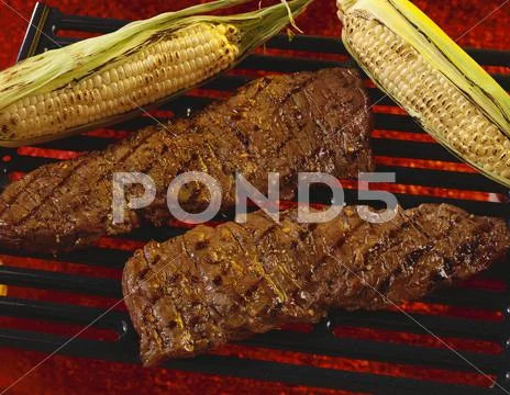 Grilled Steak Tips And Corn On The Cob