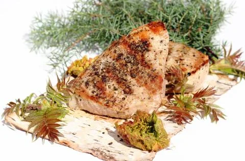 Grilled steaks Stock Photos