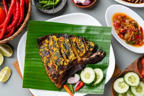 Grilled stingray Foto stock