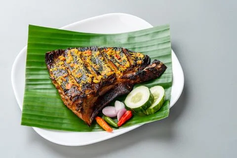 Grilled stingray Stock Photos