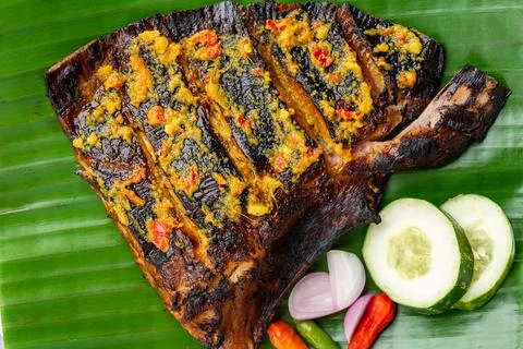 Grilled stingray Foto stock