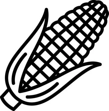 Grilled Sweet Corn Cob Icon Illustrazione stock
