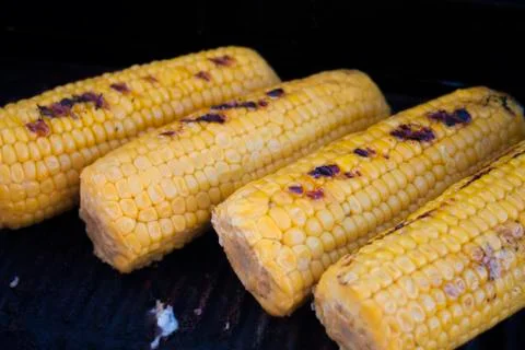 Grilled sweet corn Stock Photos