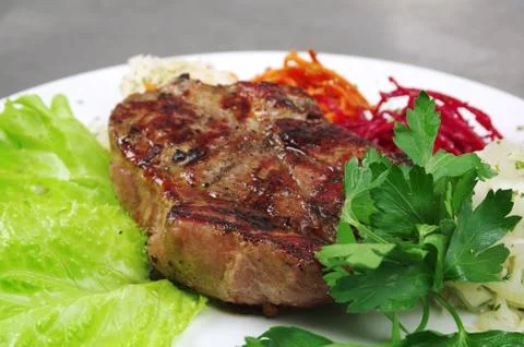Grilled t-bone steak Stock Photos