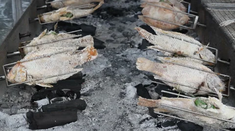 Grilled tilapia fish 스톡 동영상 29172557