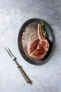 Grilled tomahawk steak Foto stock
