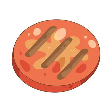 Grilled tomato slice Stock Illustration