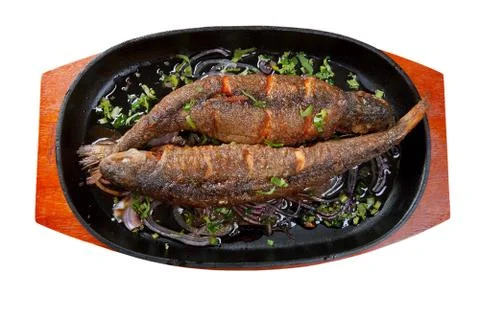 Grilled trout Stock Photos