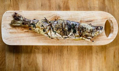 Grilled trout Foto stock