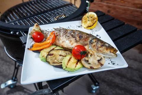 Grilled Trout Stock Photos