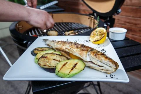 Grilled Trout Stock Photos