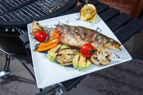 Grilled Trout Stock Photos
