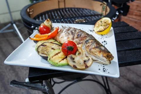 Grilled Trout Stock Photos