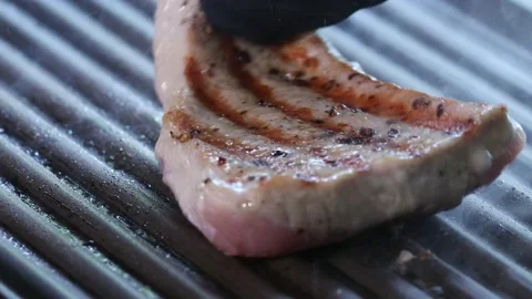 Grilled turkey breast Stock Footage 212307695