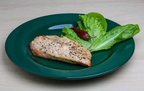 Grilled turkey steak Stock Photos