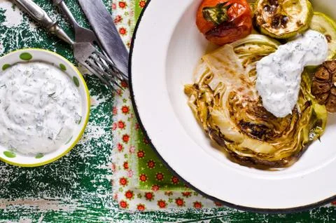 Grilled vegetable slices Stock Photos