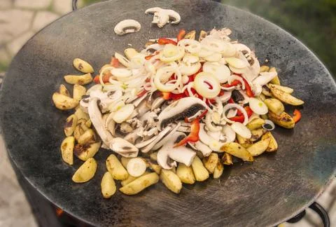 Grilled Vegetables on the BBQ Stock Photos