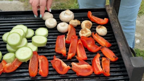 Grilled Vegetables Delight Stock Footage 310655722