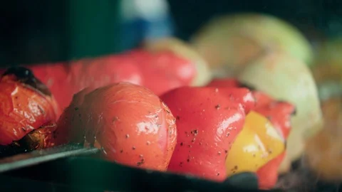 Grilled vegetables Stock Footage 89968850