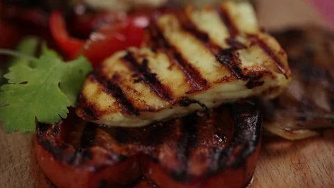 Grilled Vegetables Macro Stock Footage 82738201