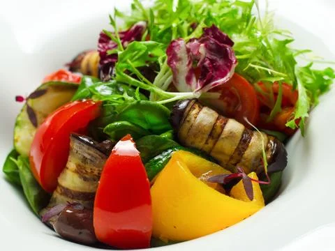 Grilled vegetables mixed Stock Photos