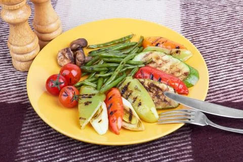 Grilled vegetables Stock Photos