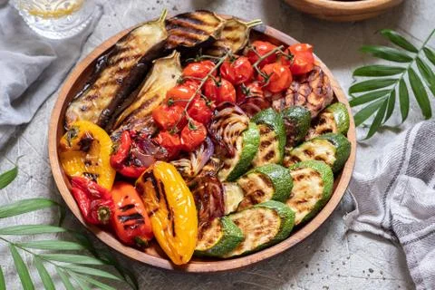 Grilled vegetables platter Stock-Fotos