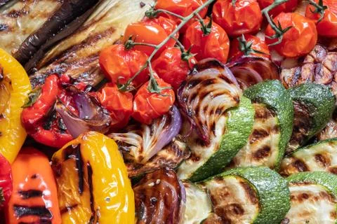 Grilled vegetables platter Stock-Fotos