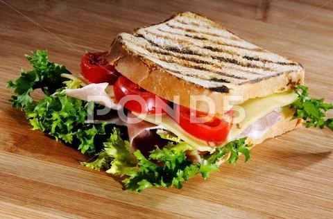 Grilled white bread toast Stock Photos