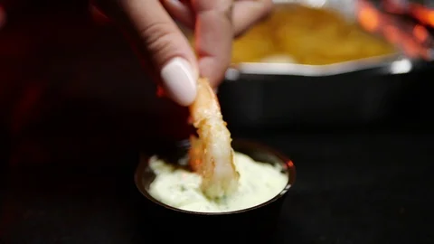 Grilled wings in the foreground. Selective focus on delicious chicken meat baked Video stock 127541736