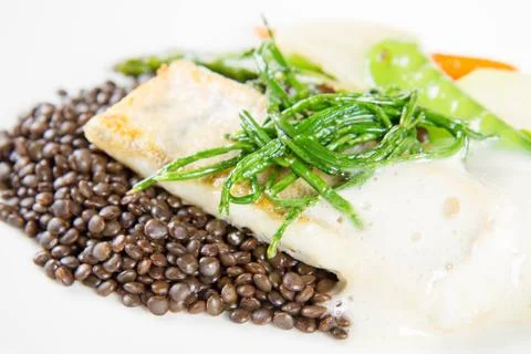 Grilled zander Stock Photos