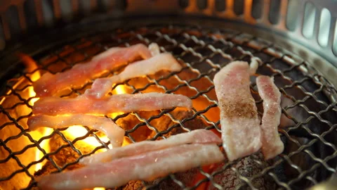 Grilling a BBQ Stock Footage 131582643