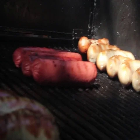 Grilling Brats CU Stock Footage 69461426