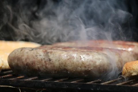 Grilling Brats Stock Photos