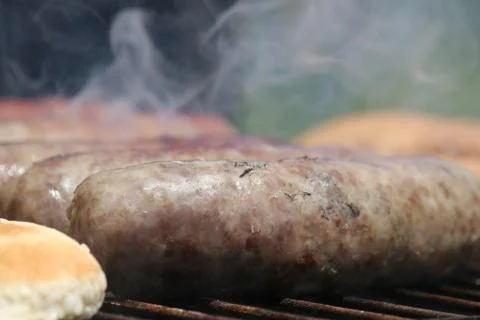 Grilling Brats Stock Photos