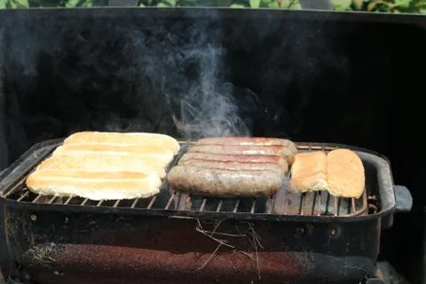 Grilling Brats Stock Photos