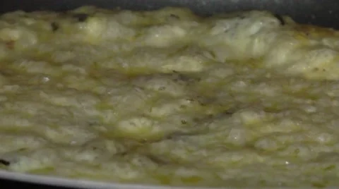 Grilling Cheese omelette Stock Footage 47443687