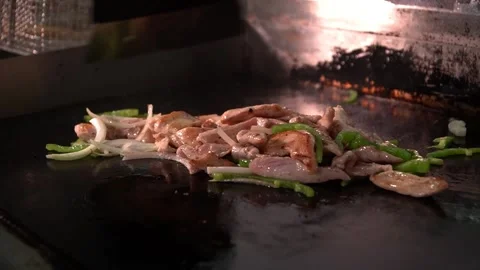 Grilling Chicken and Vegetables Stock Footage 319949701