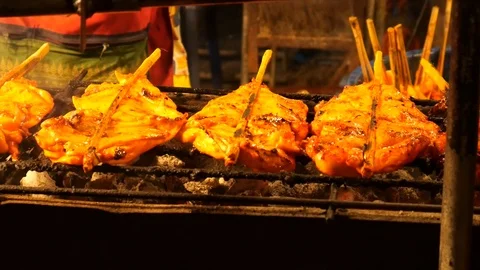 Grilling chicken Stock-Footage 120414954